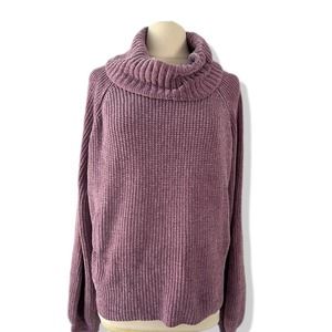 Willow & Clay Lilac Chenille Cowl Neck Sweater